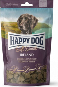 Лакомства для собак Happy Dog Soft Snack Ireland, delicacy for adult dogs, salmon and rabbit, 100g, sachet