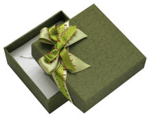 Подарочная упаковка  зеленая подарочная коробка с лентой GS-5 / A19