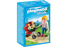 Детские игровые наборы и фигурки из дерева Набор с элементами конструктора Playmobil City Life 5573 Близнецы в коляске