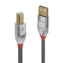 Компьютерные разъемы и переходники lindy 36645 USB кабель 7,5 m 2.0 USB A USB B Серый