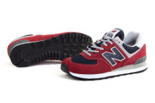 Мужские кроссовки Мужские кроссовки красные замшевые низкие New Balance  ML574EH2