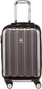 Мужские пластиковые чемоданы Мужской чемодан пластиковый серый DELSEY Paris Helium Aero Hardside Expandable Luggage with Spinning Reels Helium Aero Spinner Hardside Luggage Series PC, titanium