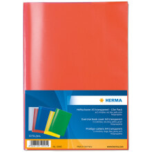 Школьные файлы и папки hERMA 19991 обложка для книг/журналов Синий, Зеленый, Серый, Красный, Желтый 10 шт