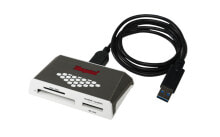 Устройства для чтения карт памяти Kingston Technology USB 3.0 High-Speed Media Reader кардридер Серый, Белый USB 3.2 Gen 1 (3.1 Gen 1) FCR-HS4