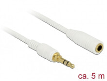 Компьютерные разъемы и переходники DeLOCK 85591 аудио кабель 5 m 3,5 мм Белый
