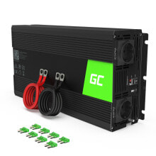 Автомобильные преобразователи напряжения green Cell INV22 адаптер питания / инвертор Авто 1500 W Черный