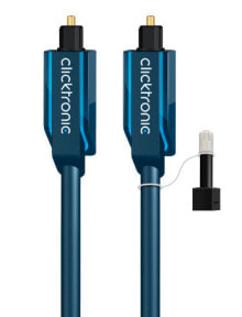Акустические кабели clickTronic 1m Toslink Opto-Set аудио кабель Синий 70366