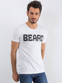 Мужские футболки Мужская футболка повседневная белая с надписью Factory Price-RT-TS-730.01P