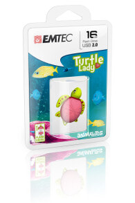 USB  флеш-накопители Emtec Turtle Lady USB флеш накопитель 16 GB USB тип-A 2.0 Зеленый, Розовый ECMMD16GM335