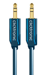 Акустические кабели ClickTronic 1m MP3 Audio аудио кабель 3,5 мм Синий 70476