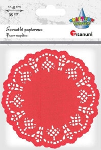 Кухонные бумажные салфетки и платочки Titanum Serwetki papierowe okrągłe 11,5cm czerwone 35szt.