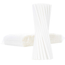 Одноразовая посуда paper straws BIO ecological PAPER STRAWS 6 / 205mm - white 500pcs.