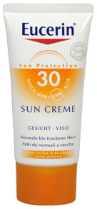 Средства для загара и защиты от солнца Eucerin Sun Face Cream SPF30 Солнцезащитный крем без ароматизаторов и  парабенов для нормальной и сухой кожи 50 мл