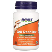 Витамины и БАДы для пищеварительной системы now Foods, Gr8-Dophilus, 60 растительных капсул