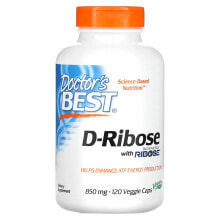Посттренировочные комплексы Докторс Бэст, D-рибоза с биоэнергетической рибозой, 850 мг, 120 вегетарианских капсул