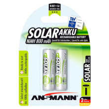 Батарейки и аккумуляторы для аудио- и видеотехники ANSMANN 1x2 MaxE NiMH Rechargeable Mignon AA 800mAh Solar Batteries