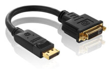 Компьютерные разъемы и переходники pureLink PI170 видео кабель адаптер 0,1 m DisplayPort DVI-D Черный