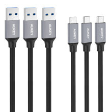 Компьютерные разъемы и переходники AUKEY CB-CMD1 USB кабель 1 m 3.2 Gen 1 (3.1 Gen 1) USB A USB C Черный, Серый