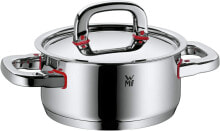 WMF cookware Ø 16 cm approx. 1,5l Premium One Inside scaling vapor hole Cool+ Technology metal lid Cromargan stainless steel brushed suitable for all stove tops including induction dishwasher-safe