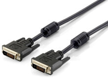Компьютерные разъемы и переходники Equip 118937 DVI кабель 10 m DVI-D Черный