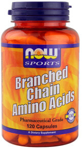 NOW Sports Branched Chain Amino Acids  Комплекс аминокислот с разветвленной цепью BCAA 120 капсул