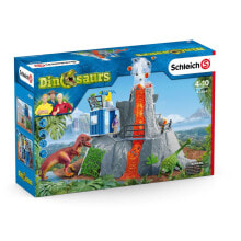 Детские игровые наборы и фигурки из дерева Игровой набор Schleich Большая экспедиция к вулкану,базовый лагерь,42564