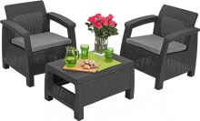 Комплекты садовой мебели Allibert CORFU II WEEKEND garden furniture set - graphite