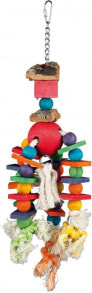 Игрушки для птиц и декор для клеток Trixie CORD WITH BEADS FOR PARROT 35cm