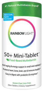 Витаминно-минеральные комплексы Rainbow Light 50 Plus Mini-Tablet Витаминно-минеральный комплекс с пищеварительными ферментами и пробиотиками, для мужчин и женщин от 50 лет 90 таблеток