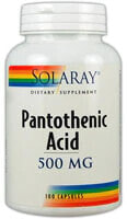 Витамины группы B Solaray Pantothenic Acid  Пантотеновая кислота - Витамин В-5 500 мг - 100 капсул