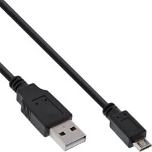 Компьютерные разъемы и переходники InLine S-31710 USB кабель 1 m 2.0 USB A Micro-USB B Черный