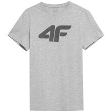 Мужские футболки Мужская футболка спортивная серая с логотипом  4F M NOSH4 TSM353 27M
