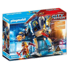 Детские игровые наборы и фигурки из дерева Набор с элементами конструктора Playmobil City Action 70571 Полицейский робот