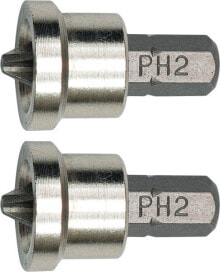 Биты для электроинструмента Vorel Końcówki срубокрентуве до гипсова с ограничениями в области глембокоски вкрацания Ph2 2szt. (65800)