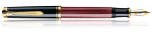 Письменные ручки pelikan Souverän M400 перьевая ручка Черный, Золото, Красный 1 шт 923037