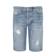 Мужские шорты Мужские шорты синие джинсовые до колен с потертостями Les Hommes Szorty