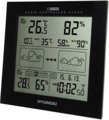Механические метеостанции, термометры и барометры Hyundai WS 2244 weather station black