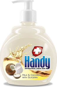 Жидкое мыло Clovin Handy Milk & Coconut LIquid Soap Антибактериальное жидкое мыло с глицерином 500 мл