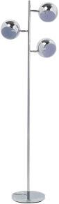 Торшеры с 2 и более плафонами Каре Калотта Хром Современный Торшер в ретро-дизайне Серебристый 151 x 40 x 25,5 см