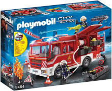 Грузовики Playmobil City Action 9464 Fire Engine with Light and Sound, from 5 Years + Duracell Plus AAA Alkaline Batteries, Pack of 12