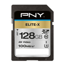 Карты памяти для фото- и видеокамер pNY Elite-X карта памяти 128 GB SDXC Класс 10 UHS-I P-SD128U3100EX-GE