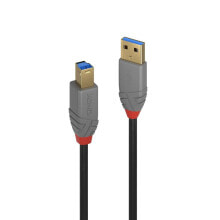 Компьютерные разъемы и переходники Lindy 36744 USB кабель 5 m 3.2 Gen 1 (3.1 Gen 1) USB A USB B Черный
