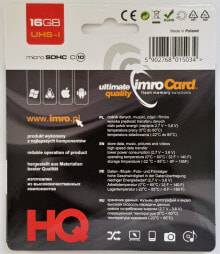 Карты памяти iMRO 10/16G UHS-I карта памяти 16 GB MicroSDHC Класс 10