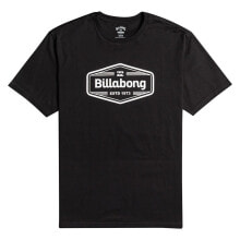 Мужские футболки Мужская спортивная футболка черная с надписью BILLABONG Trademark Short Sleeve T-Shirt