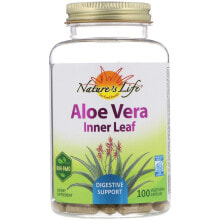 Nature's Life Aloe Vera Innerleaf  Растительный экстракт из листьев алоэ вера 100 растительных таблеток
