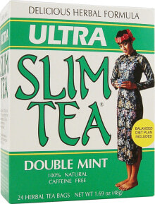 Жиросжигатели hobe Labs Ultra Slim Tea Мятный чай для похудения без кофеина 24 пакетика