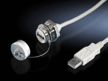 Компьютерные разъемы и переходники Rittal 2482.230 USB кабель 2 m USB A Белый