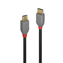 Компьютерные разъемы и переходники Lindy 36890 USB кабель 0,5 m 2.0 USB C Micro-USB B Черный, Серый