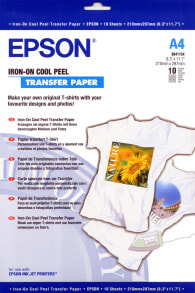 Бумага для печати Epson Iron-on-transfer Paper, DIN A4, 124g/m2, 10 Sheets C13S041154
