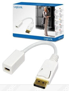 Компьютерные разъемы и переходники logiLink Adapter DisplayPort / Mini DisplayPort Белый CV0040